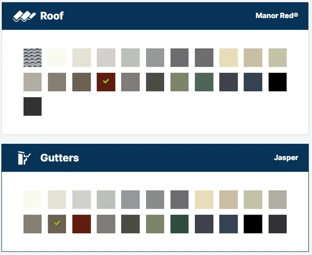 Roof Colour Chart