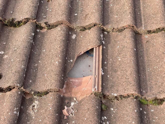 Cracked Or Broken Roof Tiles