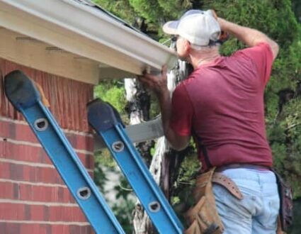 Paint Over Rusted Gutters